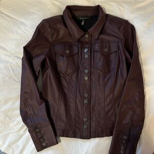 White House Black Market coated faux leather jacket size medium